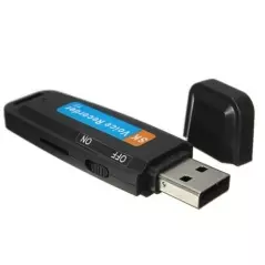 Mini reportofon sub forma de stick USB, Gonga® - Negru