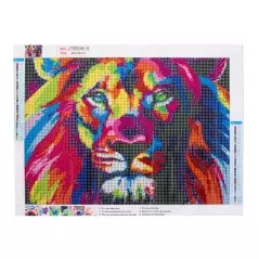 Set de broderie cu mozaic 5D , model Leu, Gonga® - Multicolor