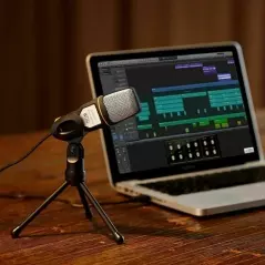 Microfon cu tripod, USB, Gonga® - Negru